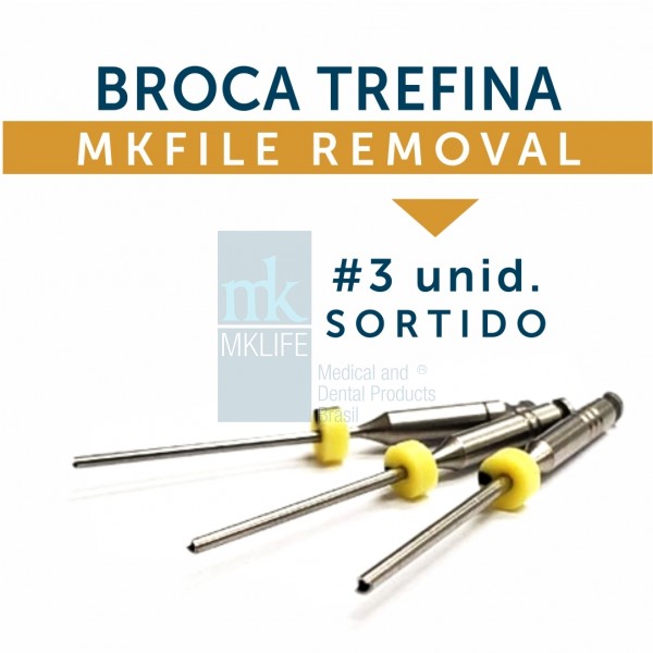 Broca Trefina MK File Removal c/ 3 unid.