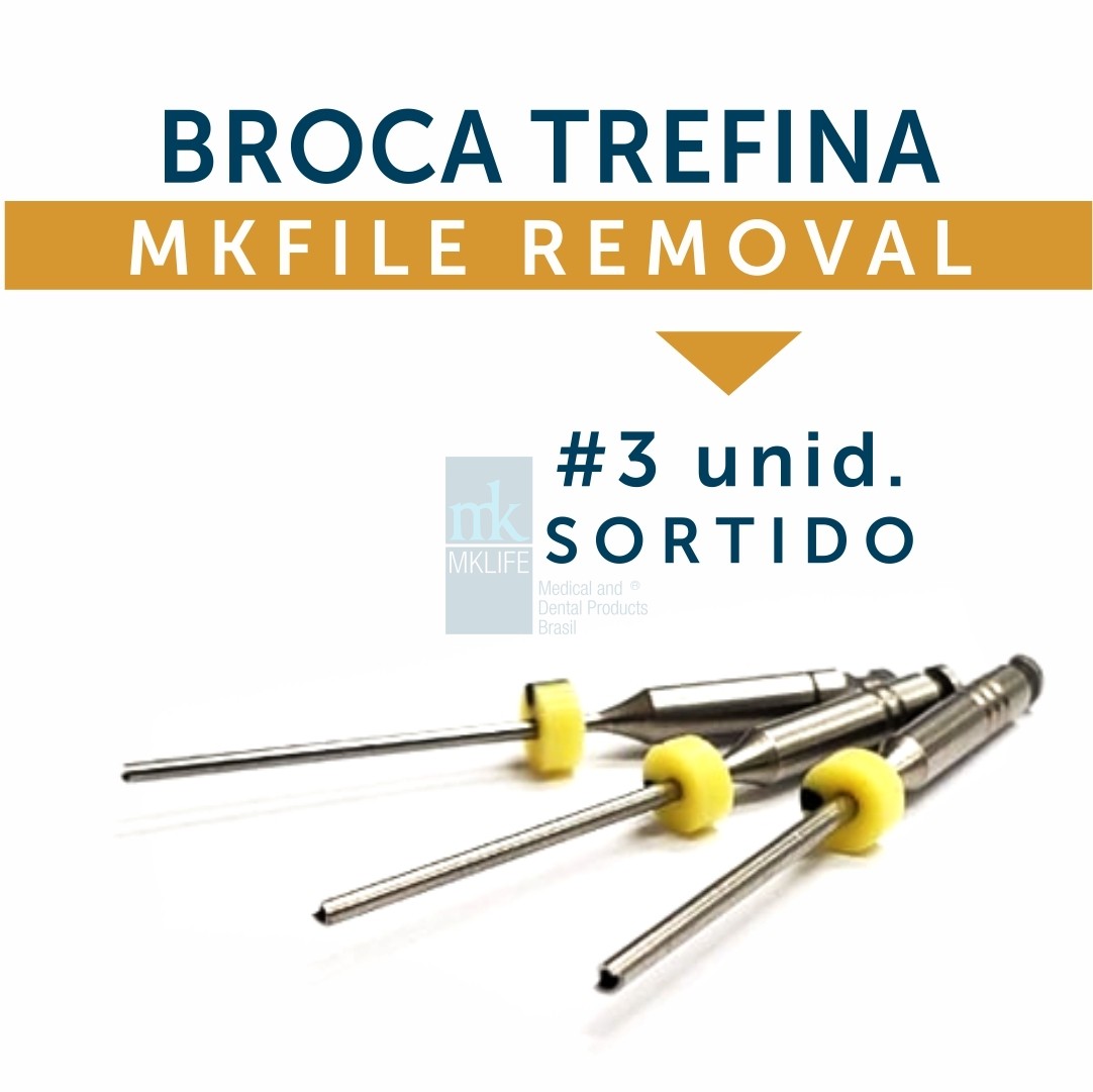 Broca Trefina MK File Removal c/ 3 unid.
